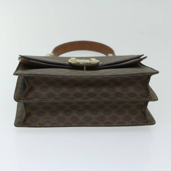 CELINE Macadam Canvas Hand Bag Pvc Brown - Picture 10 of 16